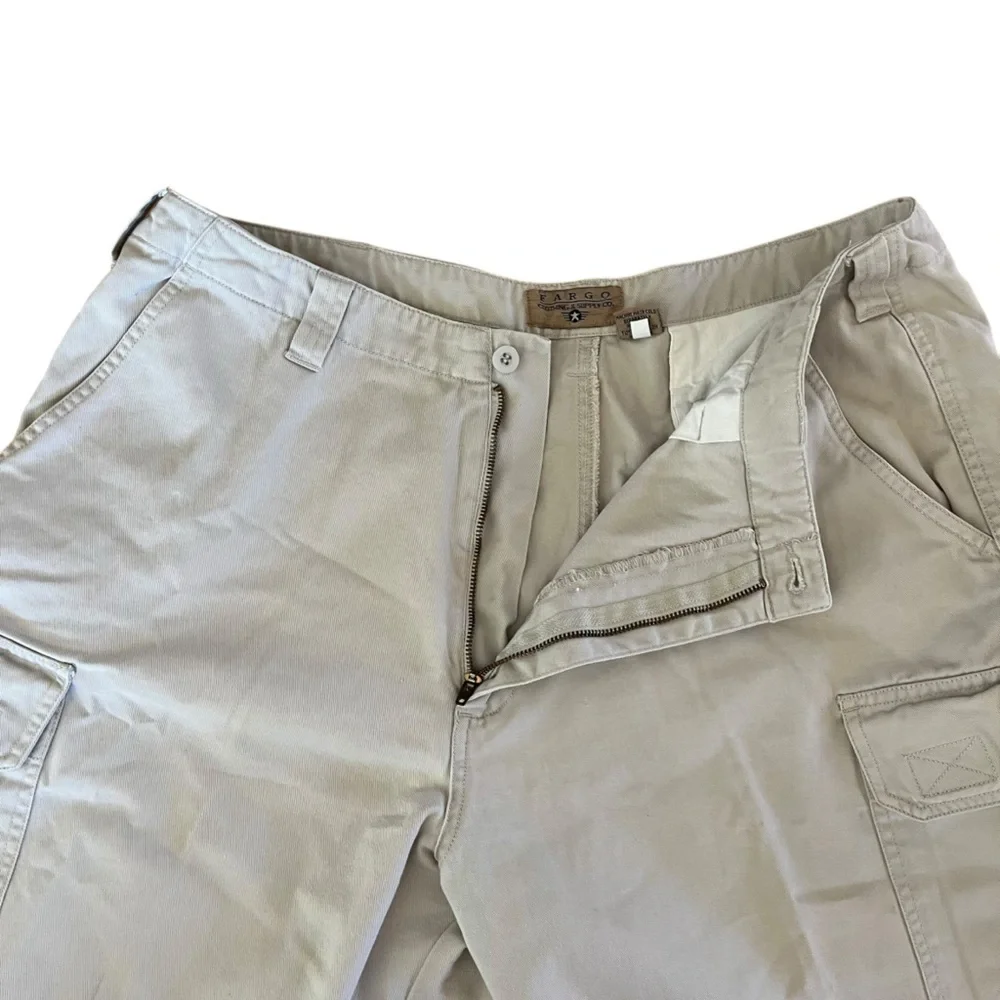 Fargo Men’s Cargo Shorts 36 – Tan Utility Workwear Cotton Pockets Outdoor Casual - Picture 3 of 10